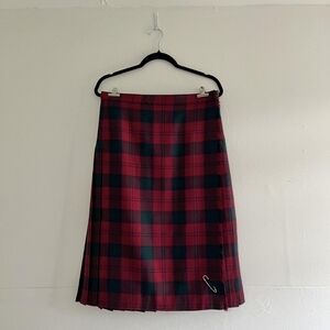 Classic Red Plaid Skirt